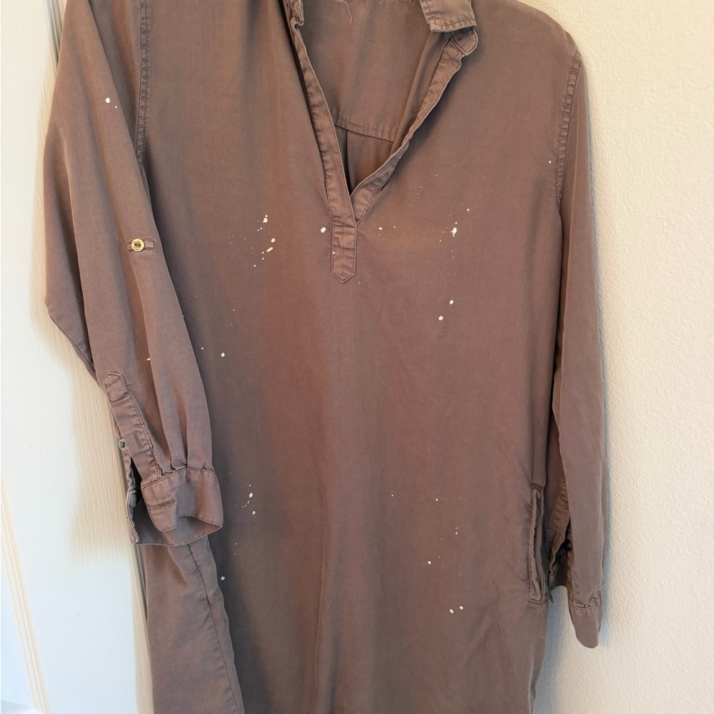 Lovestitch Casual Button Down Shirt in Taupe